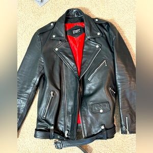 Straight to Hell Leather jacket size 40L. Too small, only wore a couple times.